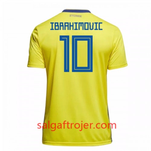 Sverige Fodboldtrøjer Ibrahimovic 10 Hjemmebanesæt VM 2018 Sverige Fodboldtrøjer Ibrahimovic 10 Hjemmebanesæt VM 2018